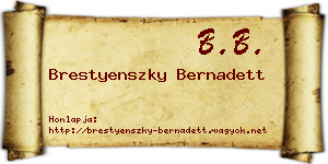 Brestyenszky Bernadett névjegykártya